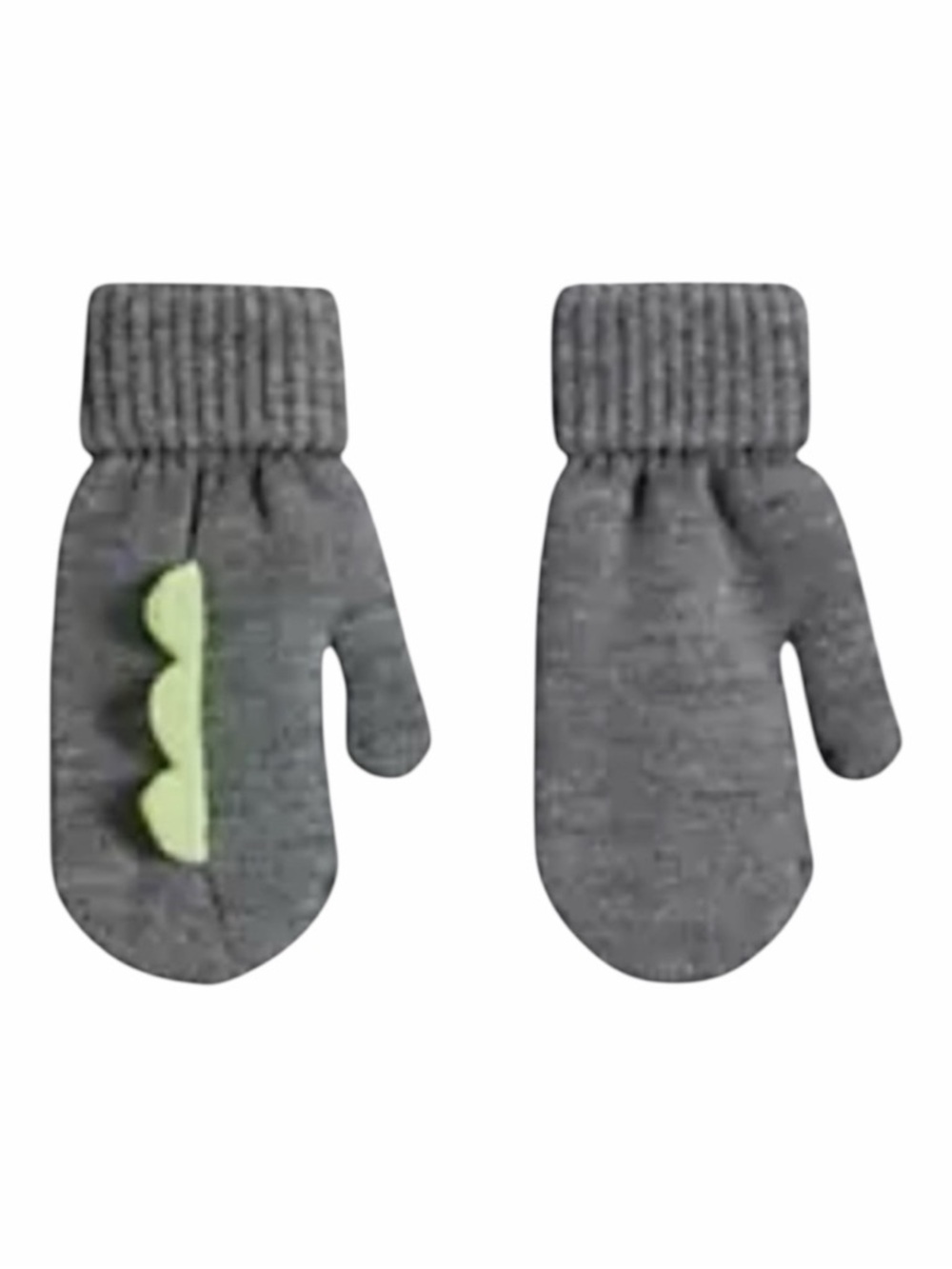 Northeast Outfitters Cozy Cabin Youth Dino Mittens in Gray